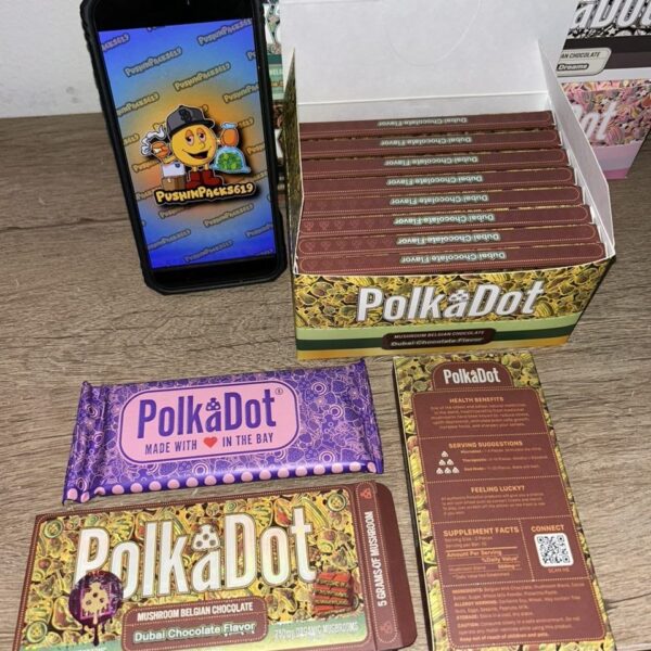 polkadot mushroom belgian chocolate