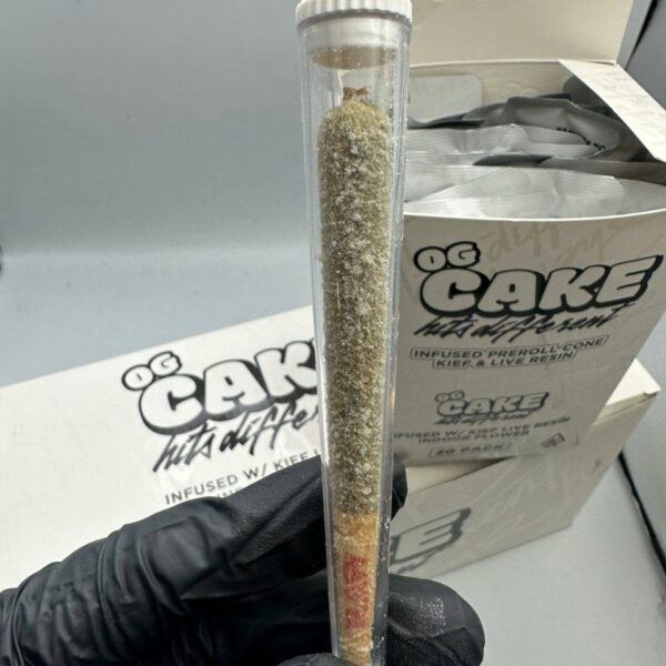 og cake premium flower infused preroll cone kief