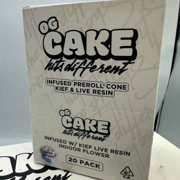og cake premium flower infused preroll cone kief