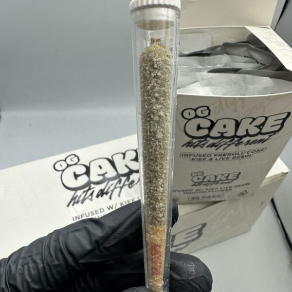 og cake infused preroll cone kief