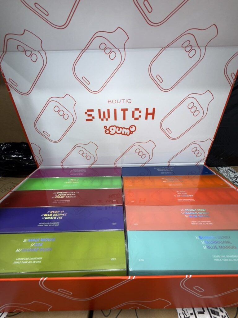 boutiq switch gum tripple tank 2g disposable